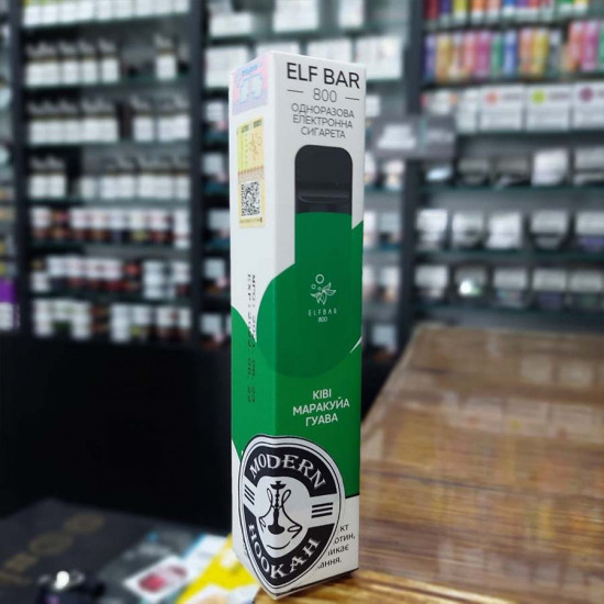 Одноразовый вейп Elf Bar Kiwi Passion Fruit Guava 550 (до 800 затaяжек)