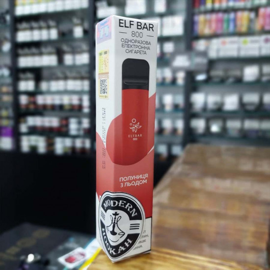 Одноразовый вейп Elf Bar Strawberry Ice 550 (800 затяжек)