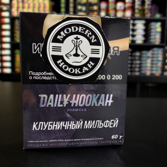 Табак Daily Hookah Strawberry Mille-Feuille (Клубничный мильфей) 60 грамм купить в Украине